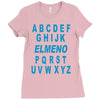 alphabet abc elemno Ladies Fitted T-Shirt