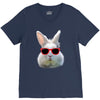 Easter Bunny Face Too Hip To Hop V-Neck Tee