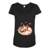 Baby Fox Belly Maternity Scoop Neck T-shirt