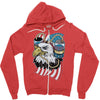 beer eagle graphic Zipper Hoodie