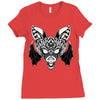 bat ornate Ladies Fitted T-Shirt