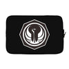 white and black Laptop sleeve