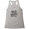 my boost aint one Racerback Tank