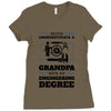 Never Underestimate A Grandpa With An Engineering Degree Ladies Fitted T-Shirt