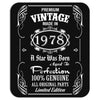 Premium Vintage Made In 1978 Mousepad