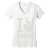 i love thrash Women's V-Neck T-Shirt