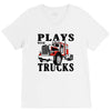 plays with trucks family matching V-Neck Tee
