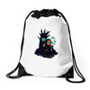 nuit bleue Drawstring Bags