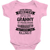 Super Cool Granny Of A Freaking Awesome Granddaughter Baby Onesie