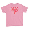 love heart outline valentine's day Youth Tee