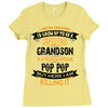 Super Cool Grandson Of A Freaking Awesome Pop Pop Ladies Fitted T-Shirt