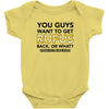 You Guys Want To Get Rufus Back Or What Sametimeless Baby Bodysuit