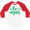 go vegan 3/4 Sleeve Shirt