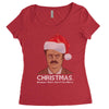 ron swanson christmas Women's Triblend Scoop T-shirt