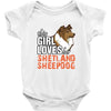 This Girl Loves Shetland Sheepdog Baby Onesie
