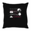 camping kinda girl Throw Pillow