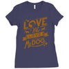 me love my dog Ladies Fitted T-Shirt
