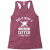 This Is What A Bad Ass Sister Looks Like Racerback Tank