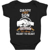 daddy and son not always eye to eye Baby Bodysuit