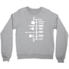 spaceship timeline funny  sci fi star retro wars trek joke cool Crewneck Sweatshirt