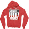 straight outta america Zipper Hoodie
