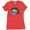 evil skull Ladies Fitted T-Shirt