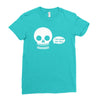 i live inside your face skull Ladies Fitted T-Shirt