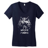 wolfs winter Women's V-Neck T-Shirt
