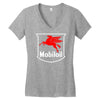 mobil oil vintage logo Women's V-Neck T-Shirt