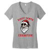 dirty santa champion Women's V-Neck T-Shirt