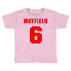 baker mayfield new jersey number Toddler T-shirt