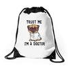 trust me i'm a dogtor Drawstring Bags