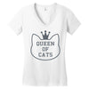 queen of cats Women's V-Neck T-Shirt