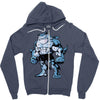 muscle shark Zipper Hoodie