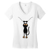 a cat always with me Women's V-Neck T-Shirt