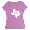 home texas outline Women's Triblend Scoop T-shirt