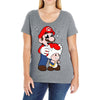 mario licking toad Ladies Curvy T-Shirt