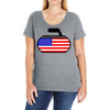 usa curling Ladies Curvy T-Shirt