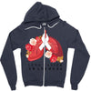 lung cancer awaneress Zipper Hoodie