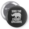 save the chubby unicorns (2) Pin-back button