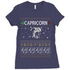 capricorn christmas ugly sweater Ladies Fitted T-Shirt