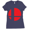 smash bros tribute unisex vinyl Ladies Fitted T-Shirt