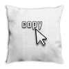 Copy Paste Matching Throw Pillow