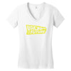 retro back to the future Women's V-Neck T-Shirt