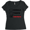 too busy playing fortnite (black) Women's Triblend Scoop T-shirt