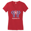 argentina 78 world cup 1978 retro football Women's V-Neck T-Shirt