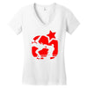 eric cantona, kungfu, manu Women's V-Neck T-Shirt