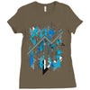 blue vectorfunk Ladies Fitted T-Shirt