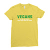 Vegans We're Not Crazy We're Just From The Future White Ladies Fitted T-Shirt