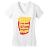 fries before guys Women's V-Neck T-Shirt